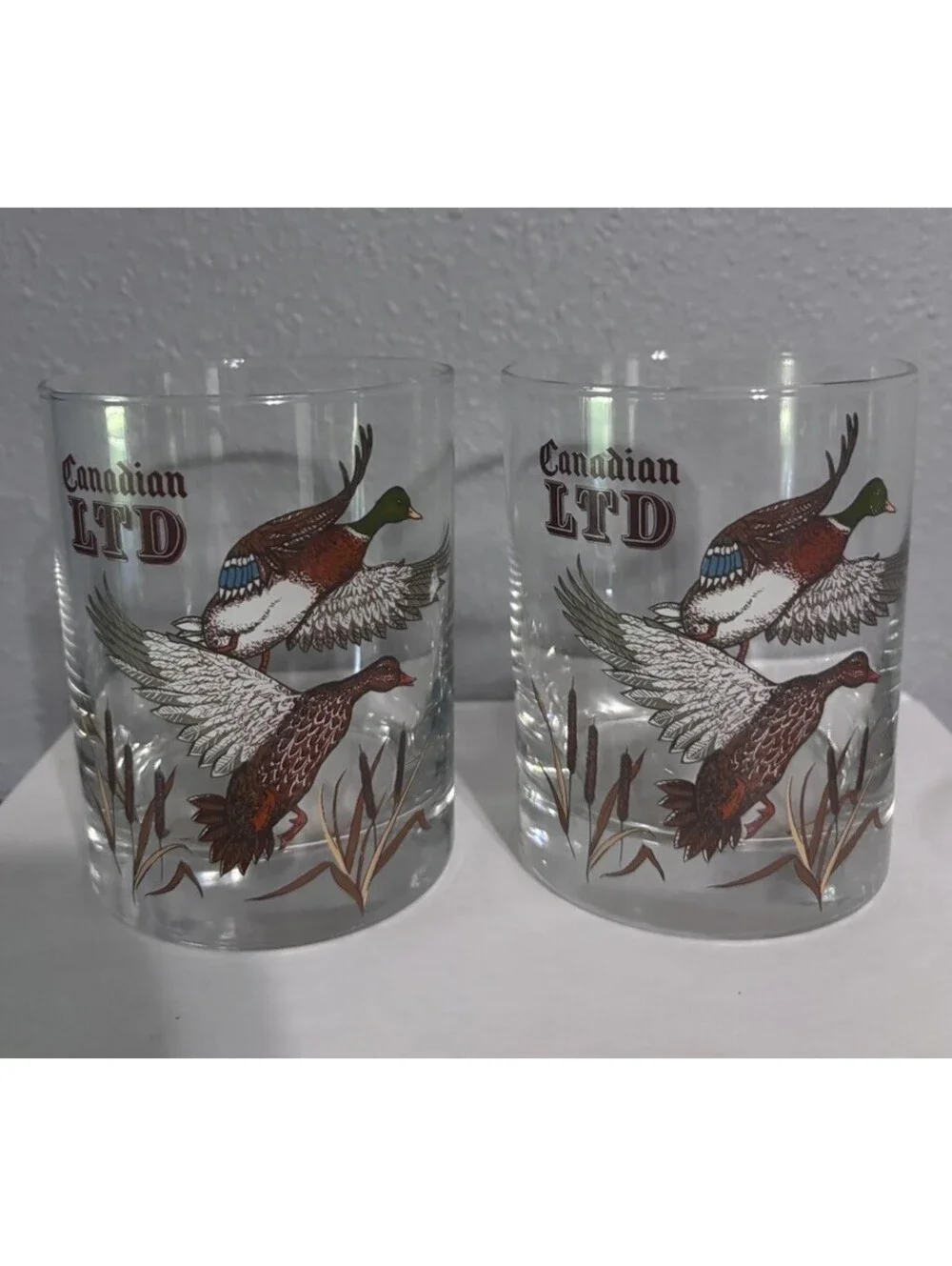 Set Of 4 Canadian LTD Glasses Cocktails Cocktail Bar Glass
